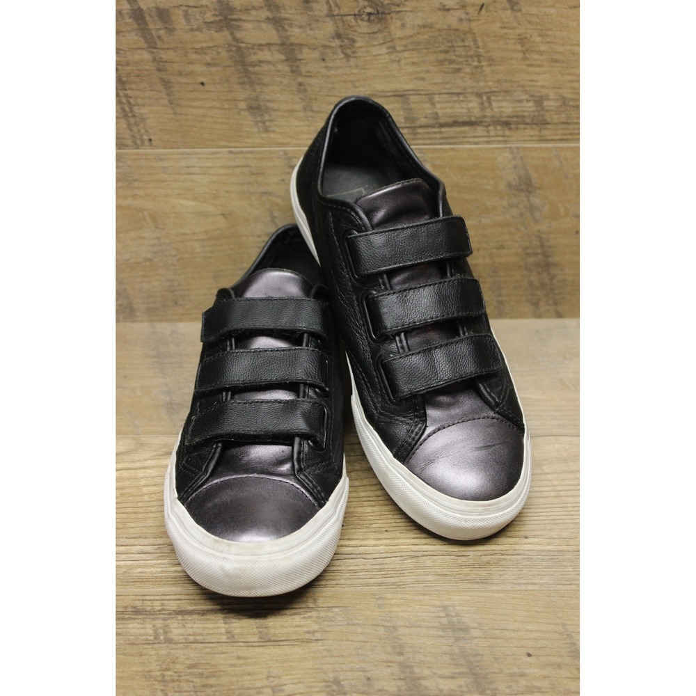 Vans Style 23 V Black Gunmetal Leather Unisex Skate Shoes Men's 7.5 Women's 9‎